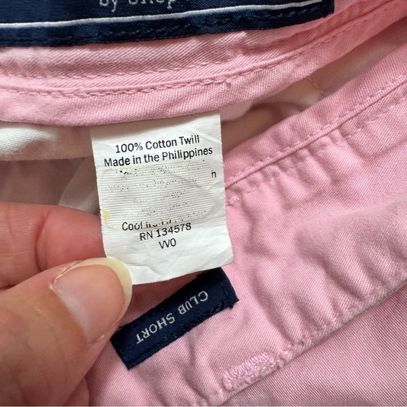 Vineyard Vines Pink Club Shorts Flat Front Cotton Size 32 - Picture 3 of 5